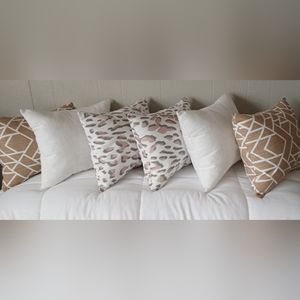 Decorative Pillows by Fancy Shams, Variety Soft Colors, 11" x 9.5"
